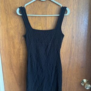 Free People Black Textured Dress